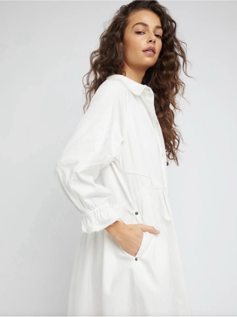 Free People - We The Free Relaxed Button-Down Shirt Dress - Hannah